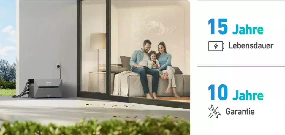 All in One Balkonkraftwerk mit Speicher - ANKER SOLIX Solarbank 2 E1600 PRO inkl. 4 Viessmann Premium PV-Module Glas Glas – Bild 2